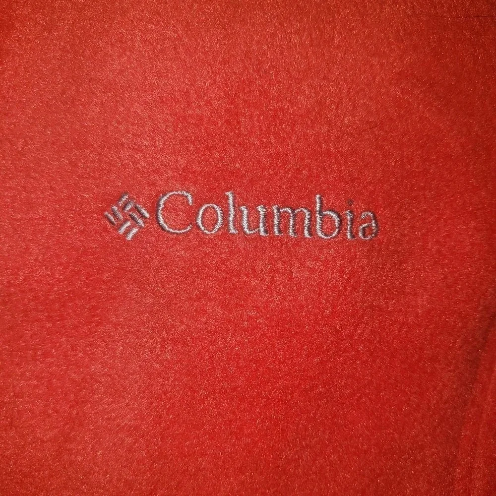 Columbia Red Fleece Hoodie Size M‎ Women's Lightweight Hiking Jacket